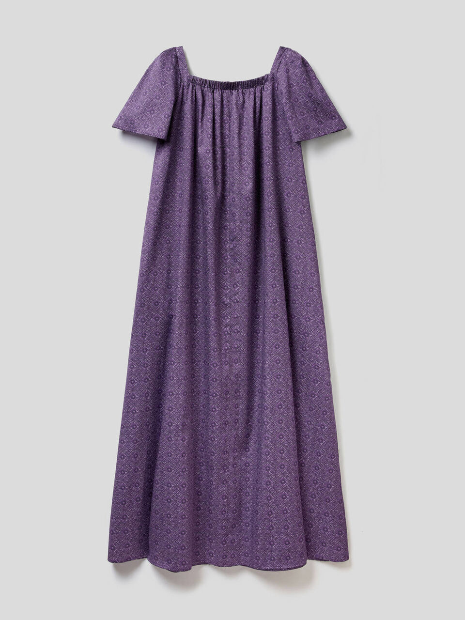 Long dress in printed cotton image number null