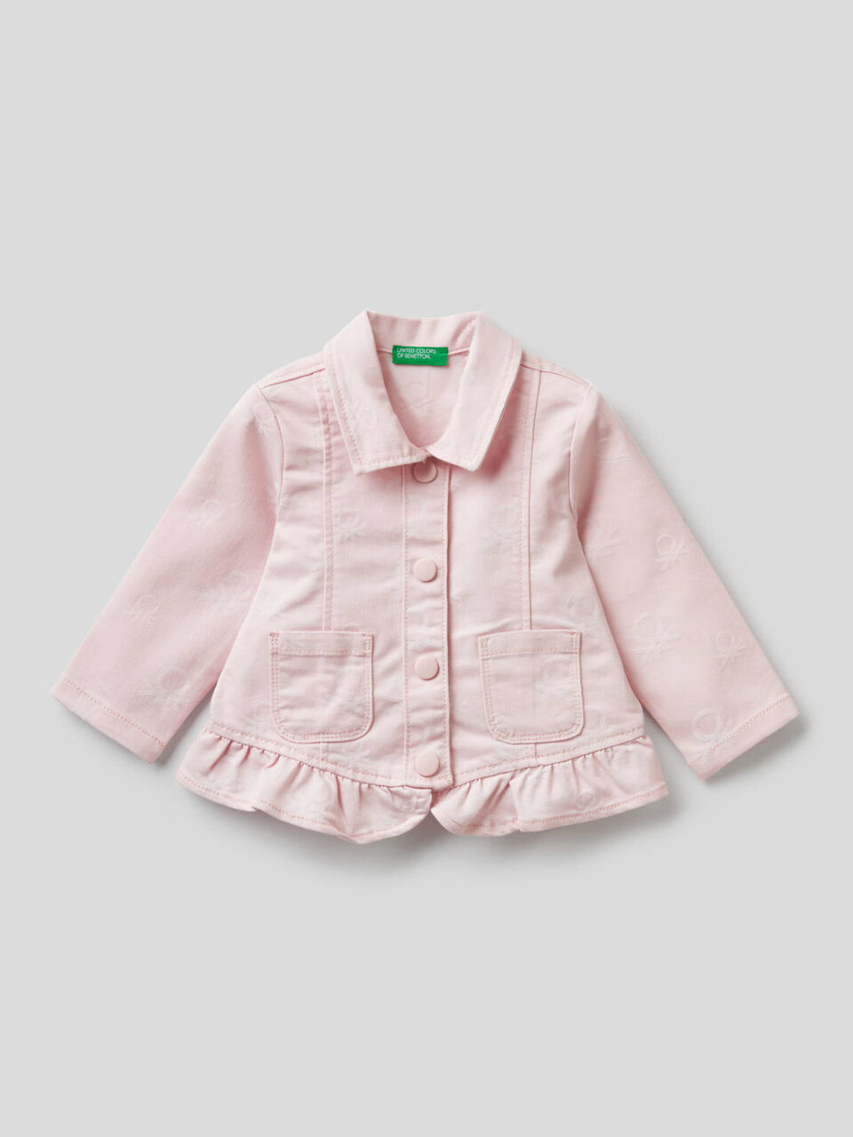 Logoed jacket with rouches image number 1