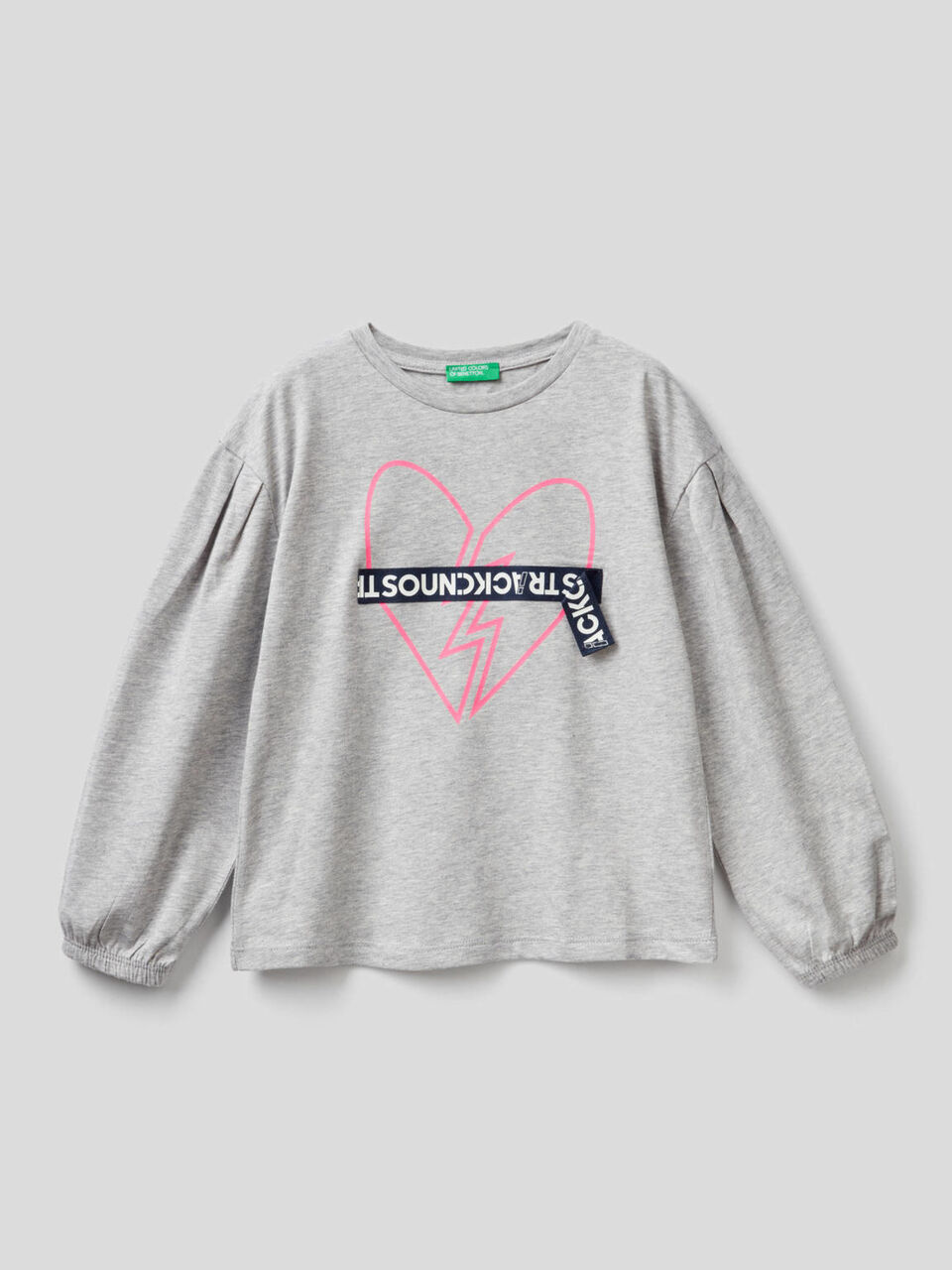 T-shirt with long puff sleeves image number 1