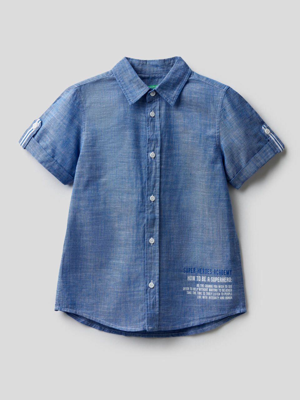 Shirt with cuffed sleeve image number 1