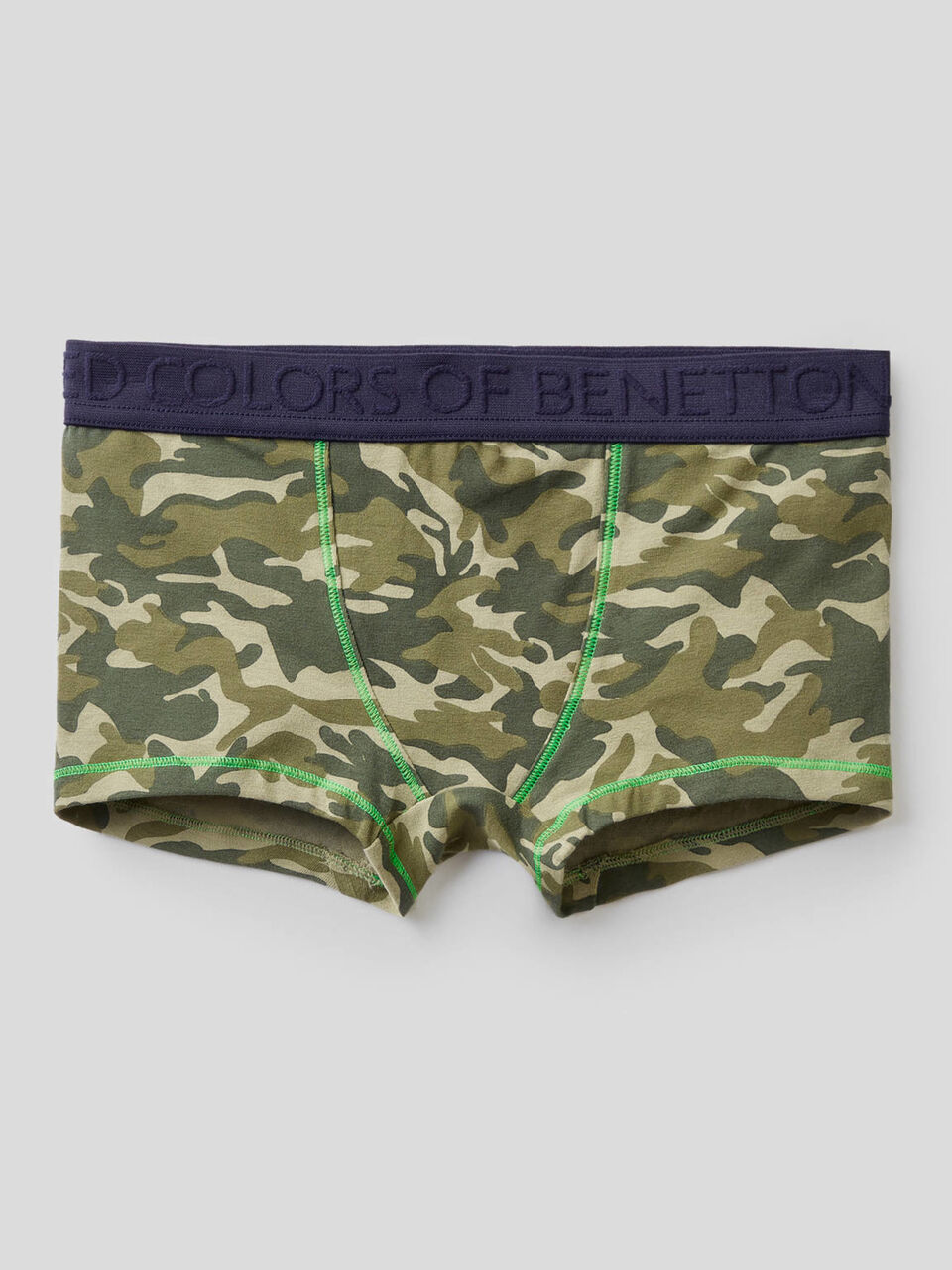 Printed boxers in stretch cotton image number 1