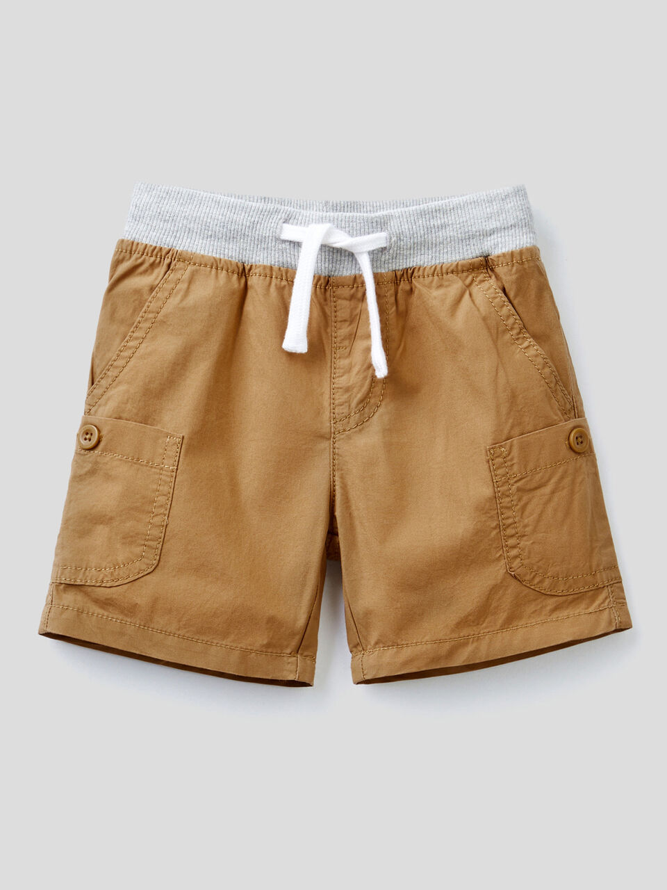 100% cotton cargo bermudas image number 1