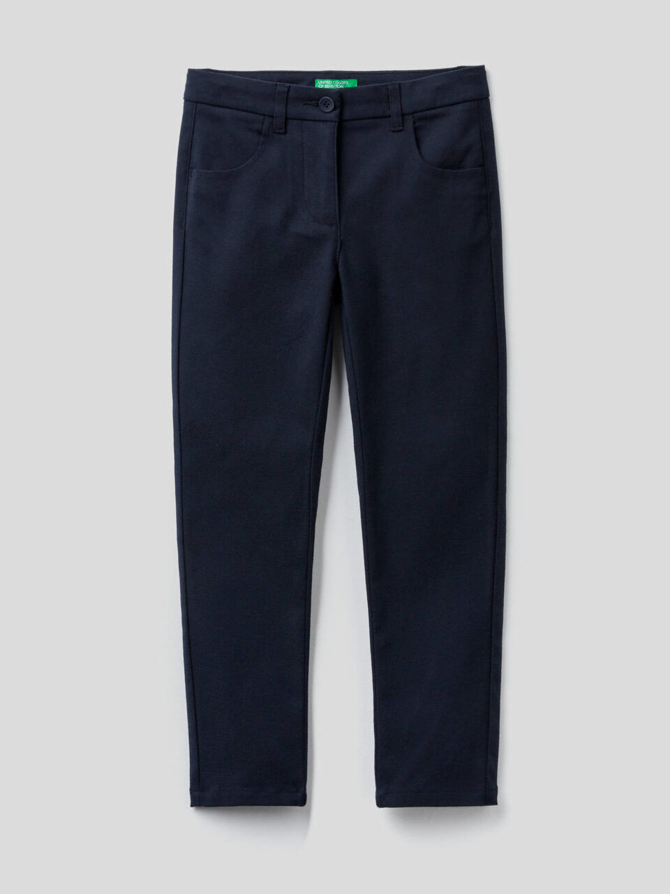 Skinny fit trousers in stretch flannel image number 1