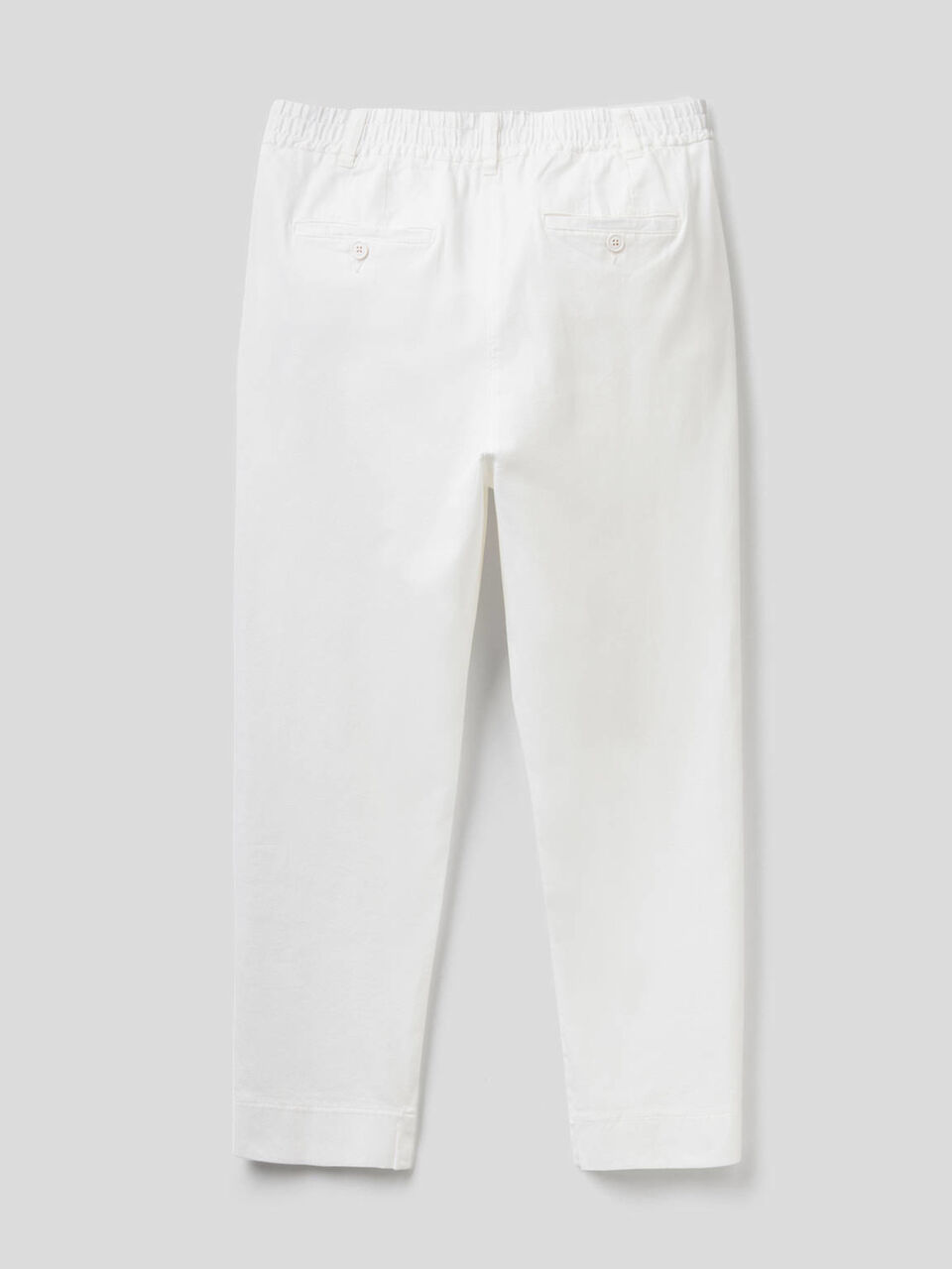 Stretch cotton solid color trousers image number 2
