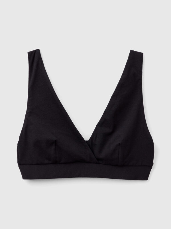 Triangle bra in super stretch organic cotton Women