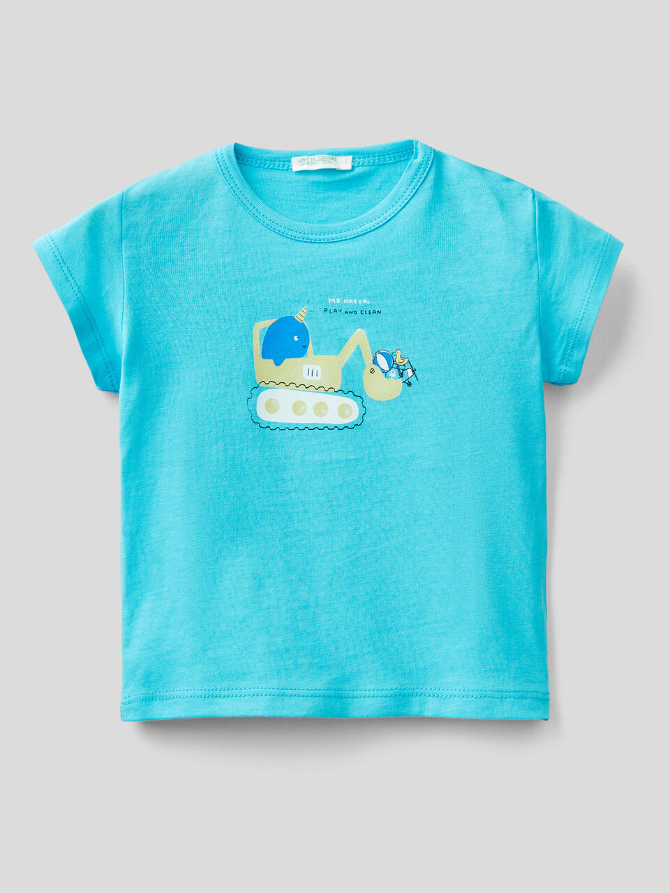 T-shirt in organic cotton with print image number 1