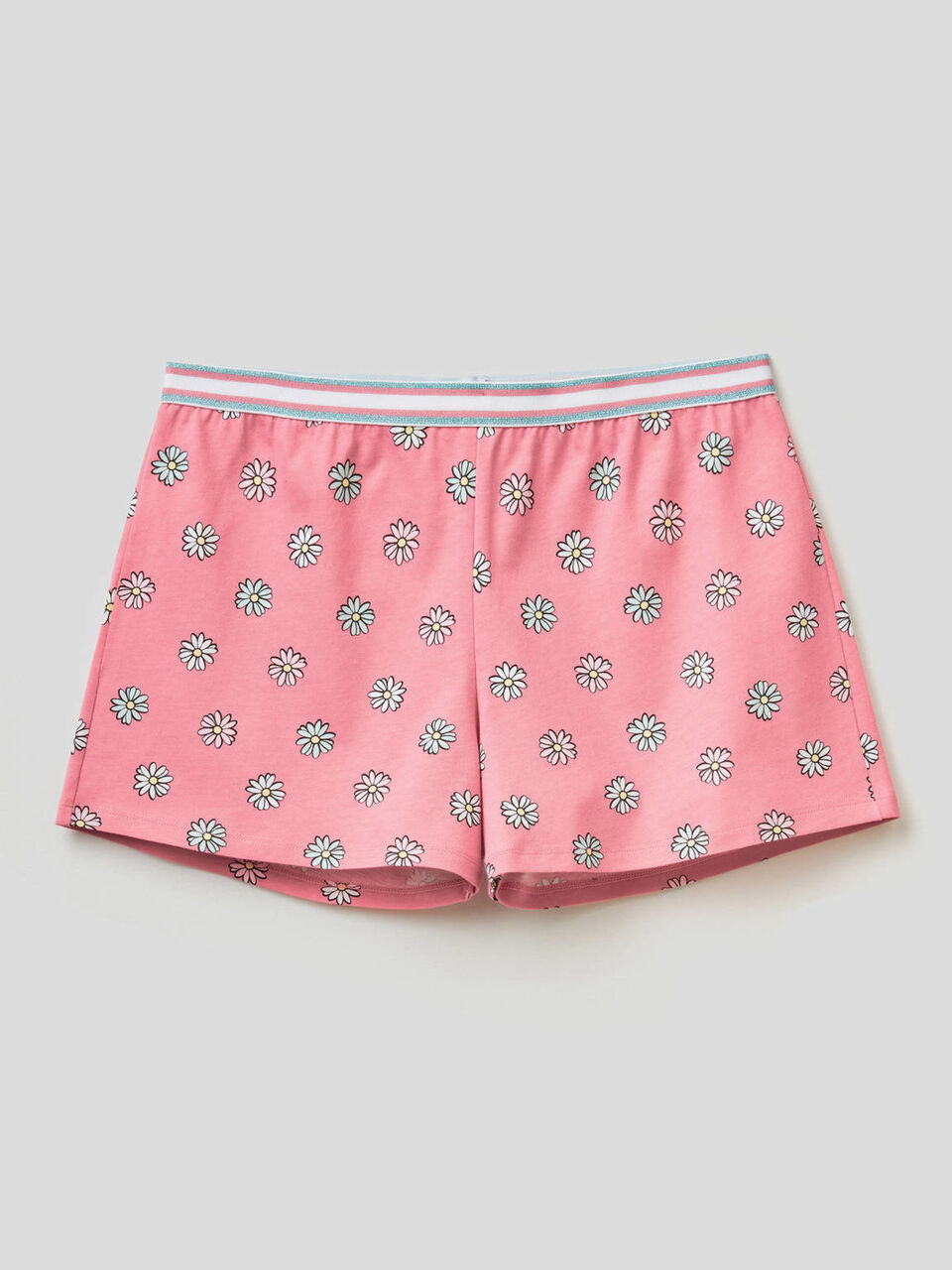 Printed shorts in 100% cotton image number 1