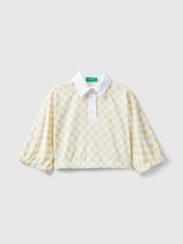 Cropped checkered top image number 1
