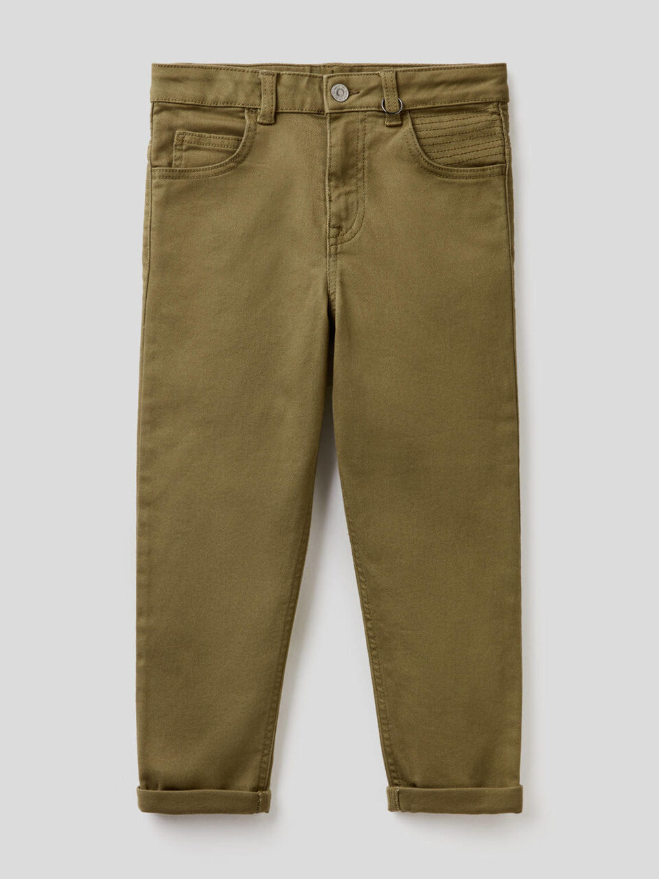 Slim fit trousers with stitching image number 1