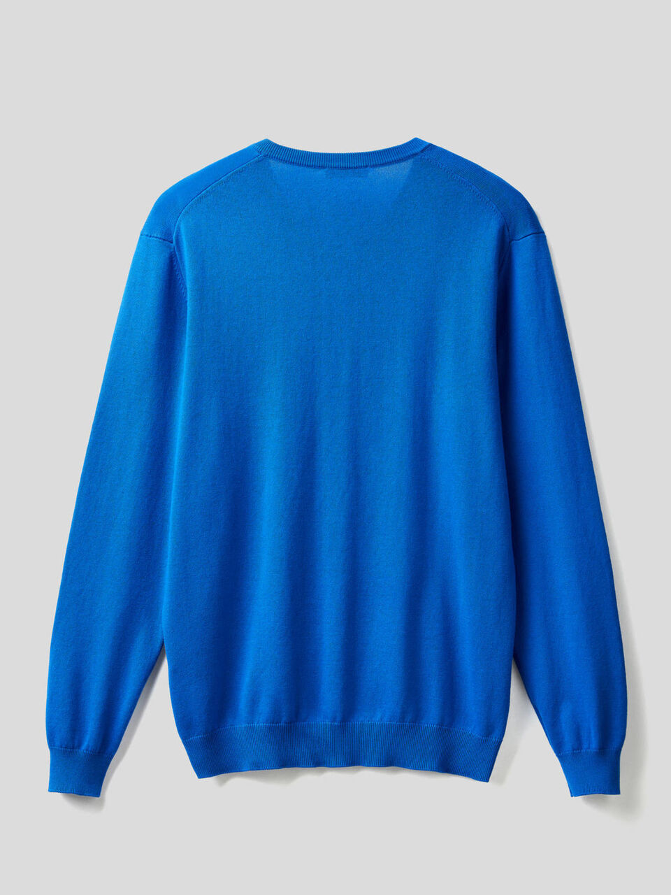 Pure cotton sweater with V-neck image number 2
