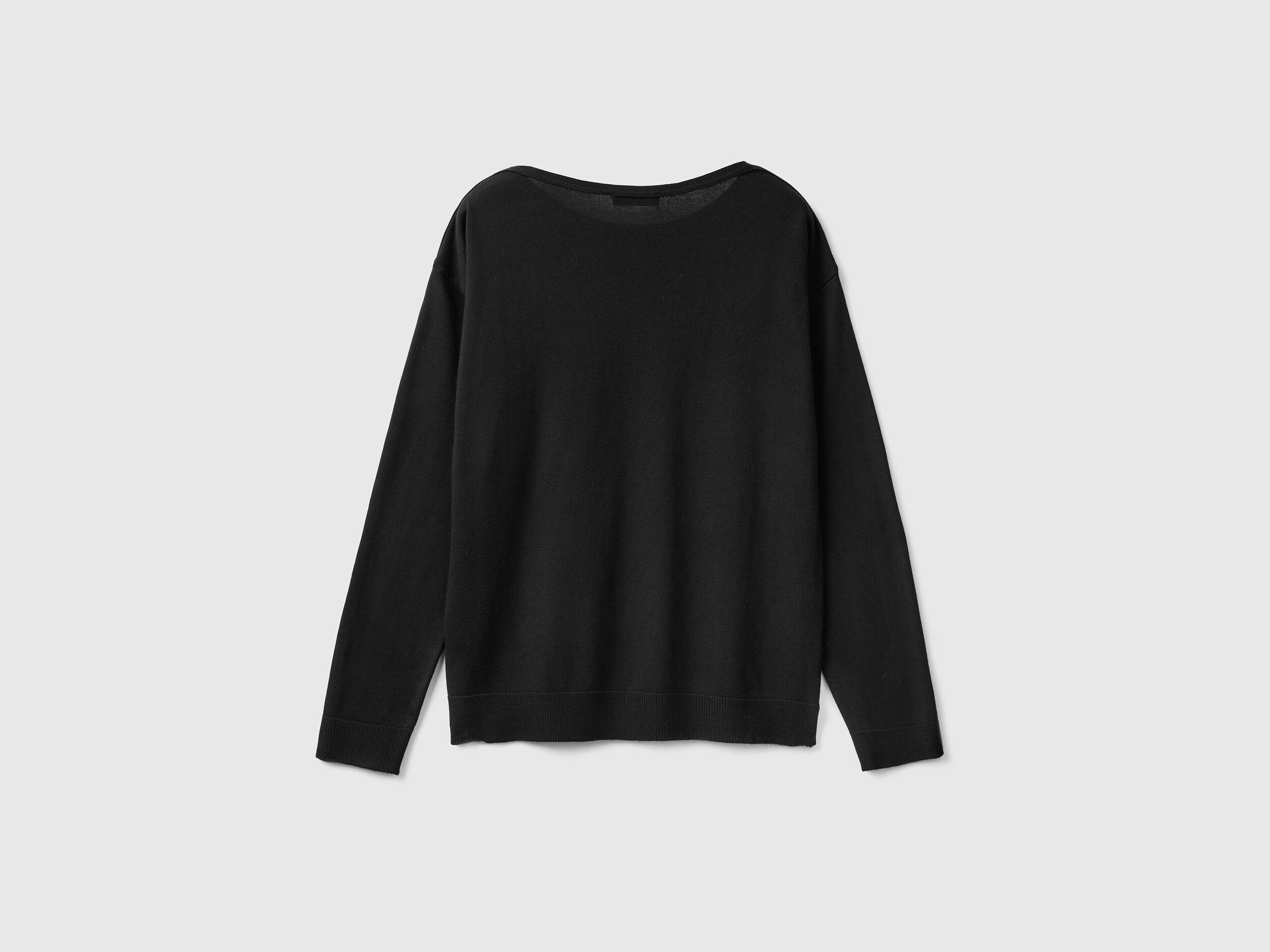 Black boat sales neck sweater