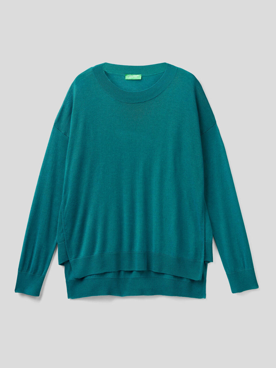 Relaxed fit sweater with slits image number 1