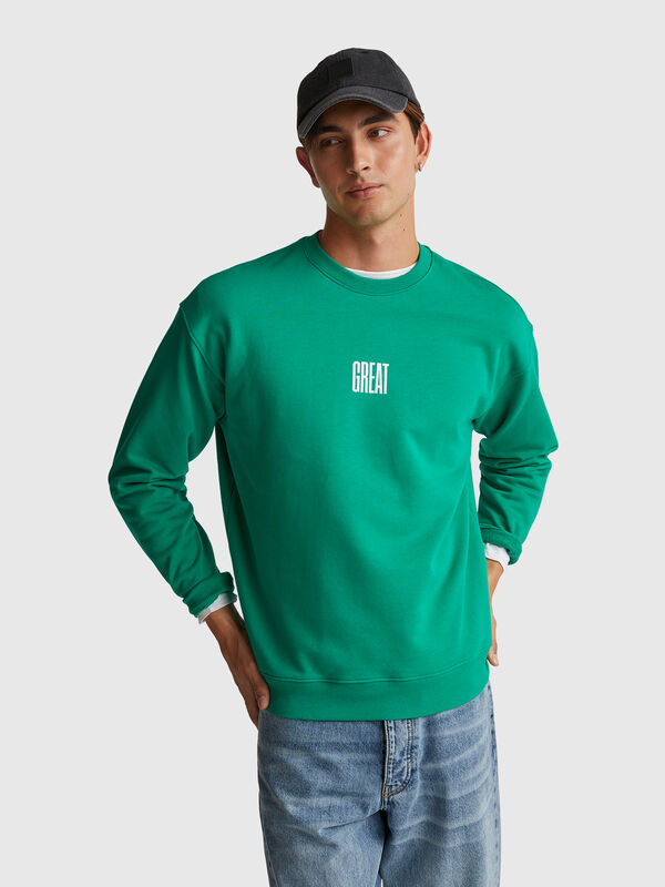 Relaxed fit sweatshirt with print Men