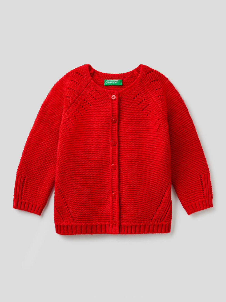 Cardigan with perforated details image number 1
