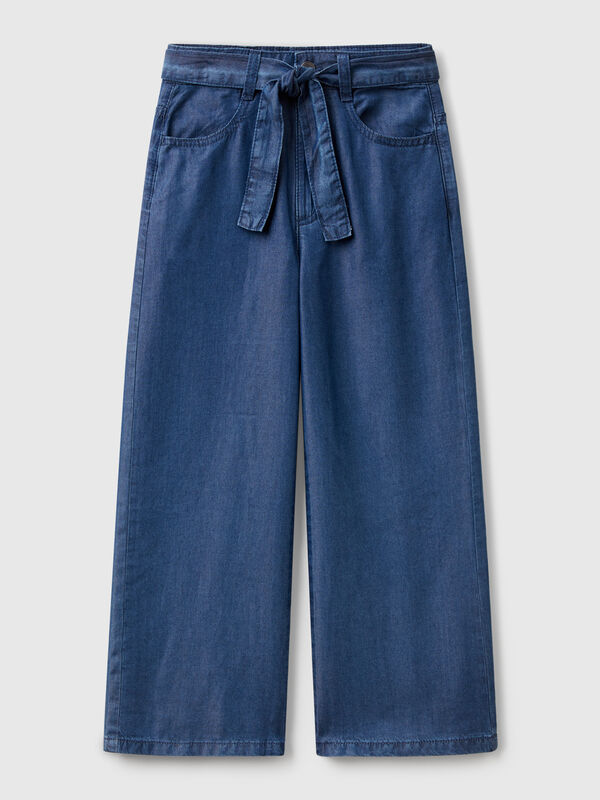 Wide fit jeans with sash Junior Girl