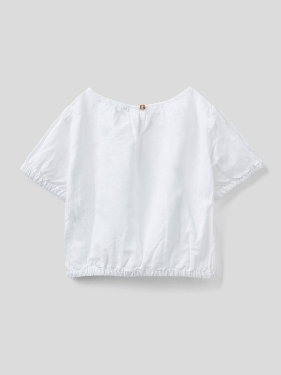Short blouse in linen blend image number 2