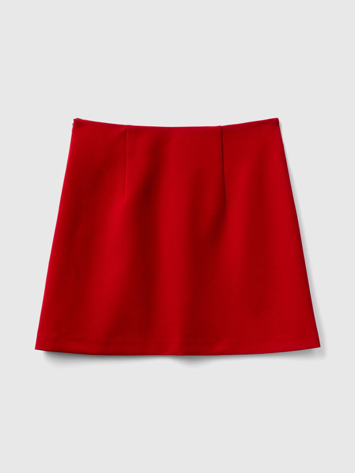 Mini skirt in viscose blend image number 2