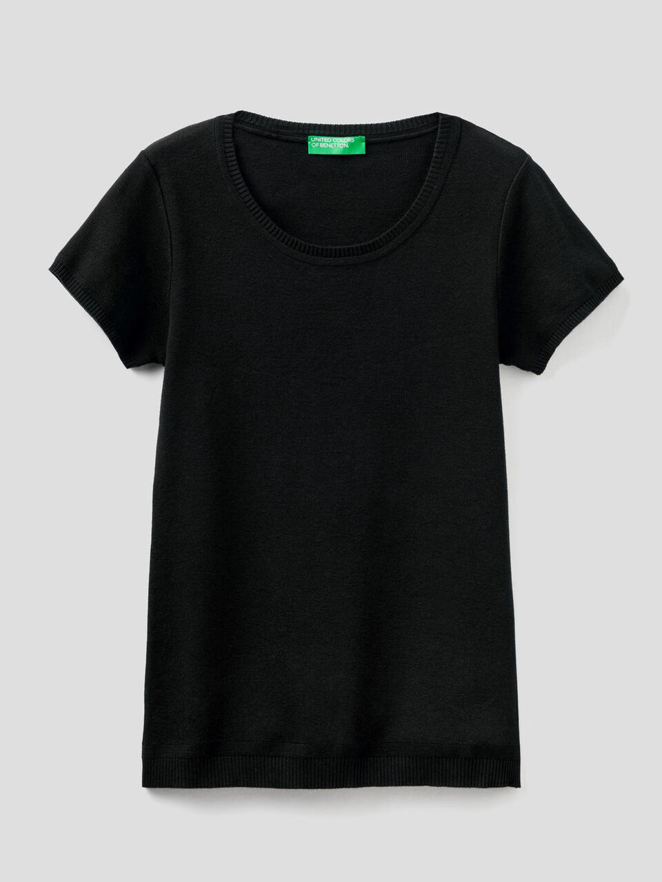 Short sleeve sweater in 100% cotton image number 1
