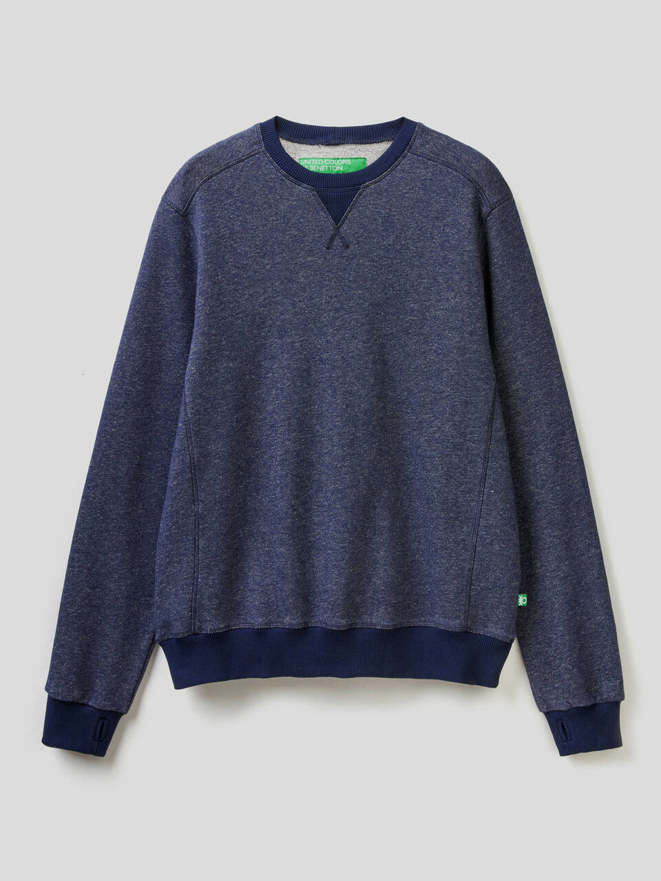 Denim look crew neck sweatshirt image number 1