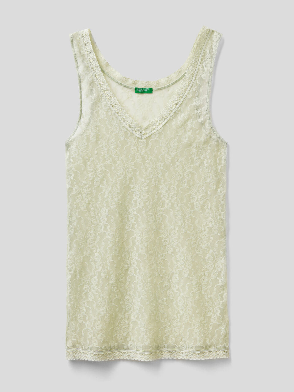 Tank top in sustainable stretch lace image number 1