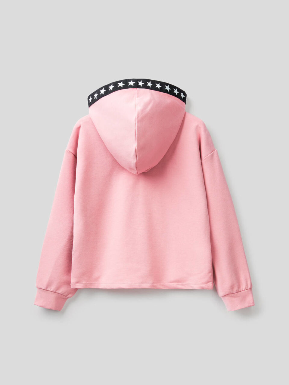 Cropped sweatshirt in stretch organic cotton image number 2