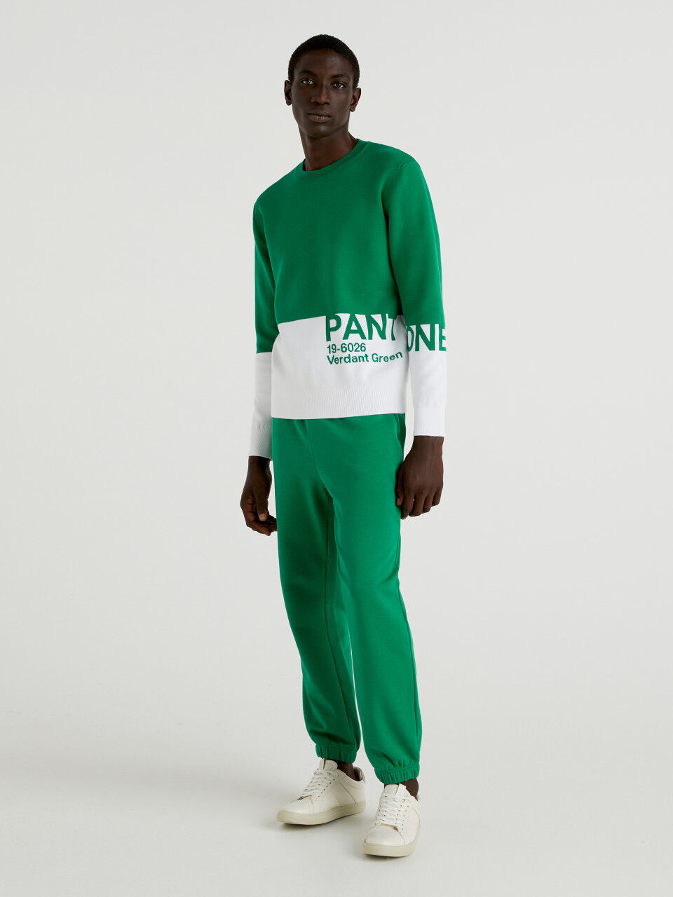 BenettonxPantone™ green color block sweater