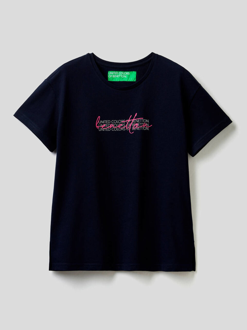 100% organic cotton t-shirt with logo print image number 1