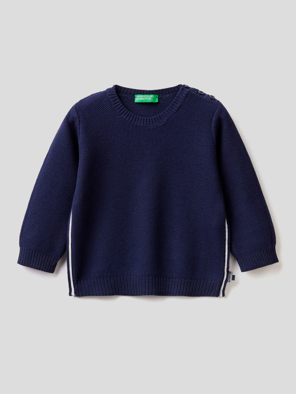 Knit sweater in cotton blend image number 1