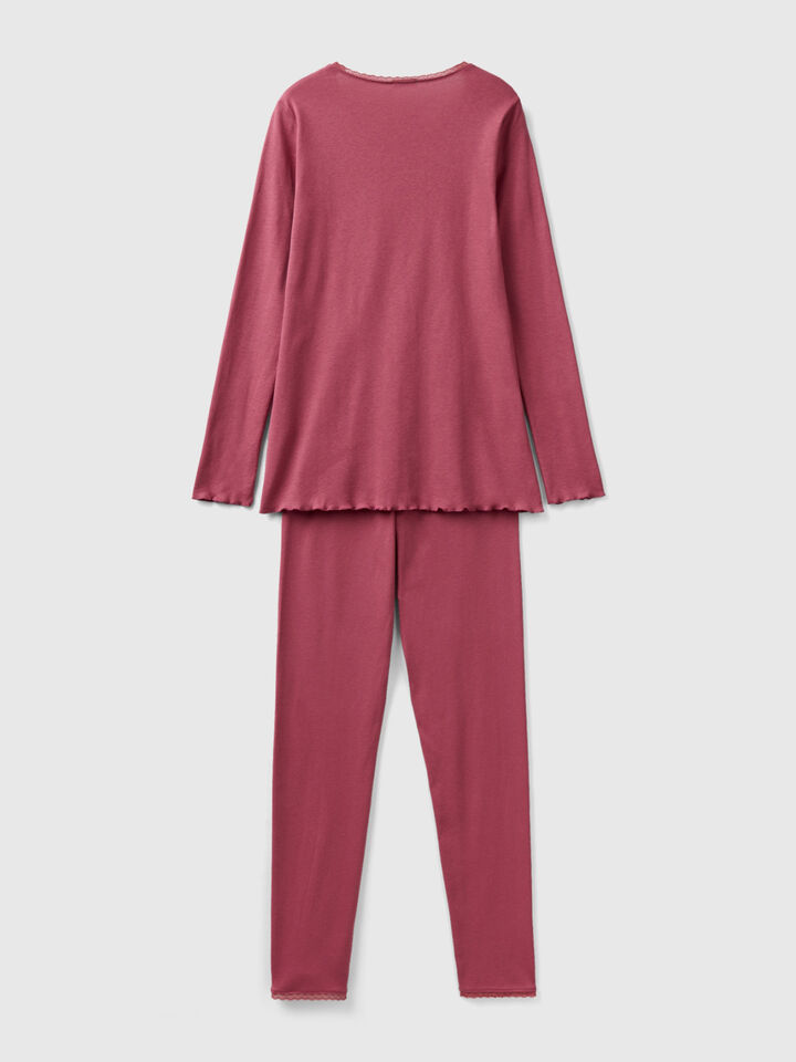 Pyjamas in long fiber cotton image number 2