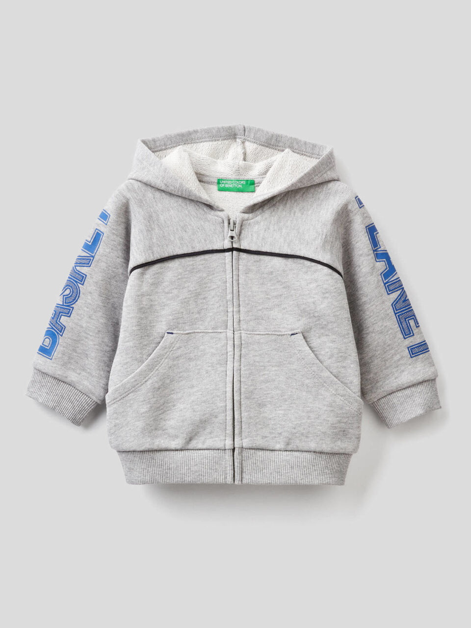 Zip-up hoodie in cotton image number 1