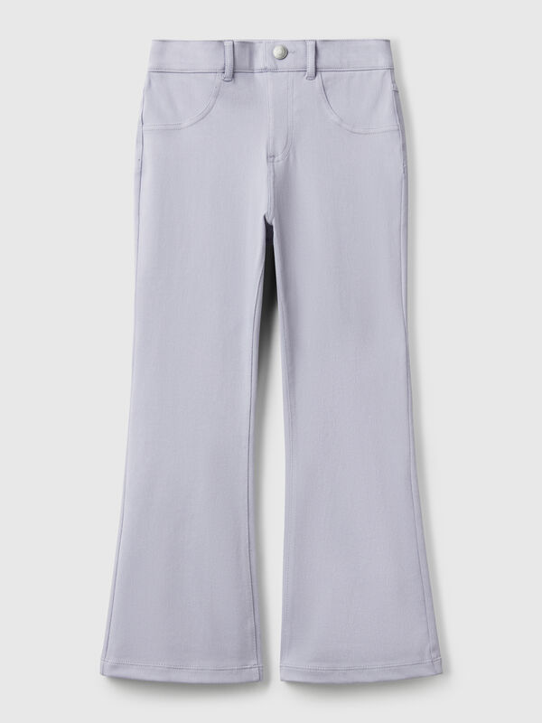 Flared trousers in stretch cotton Junior Girl