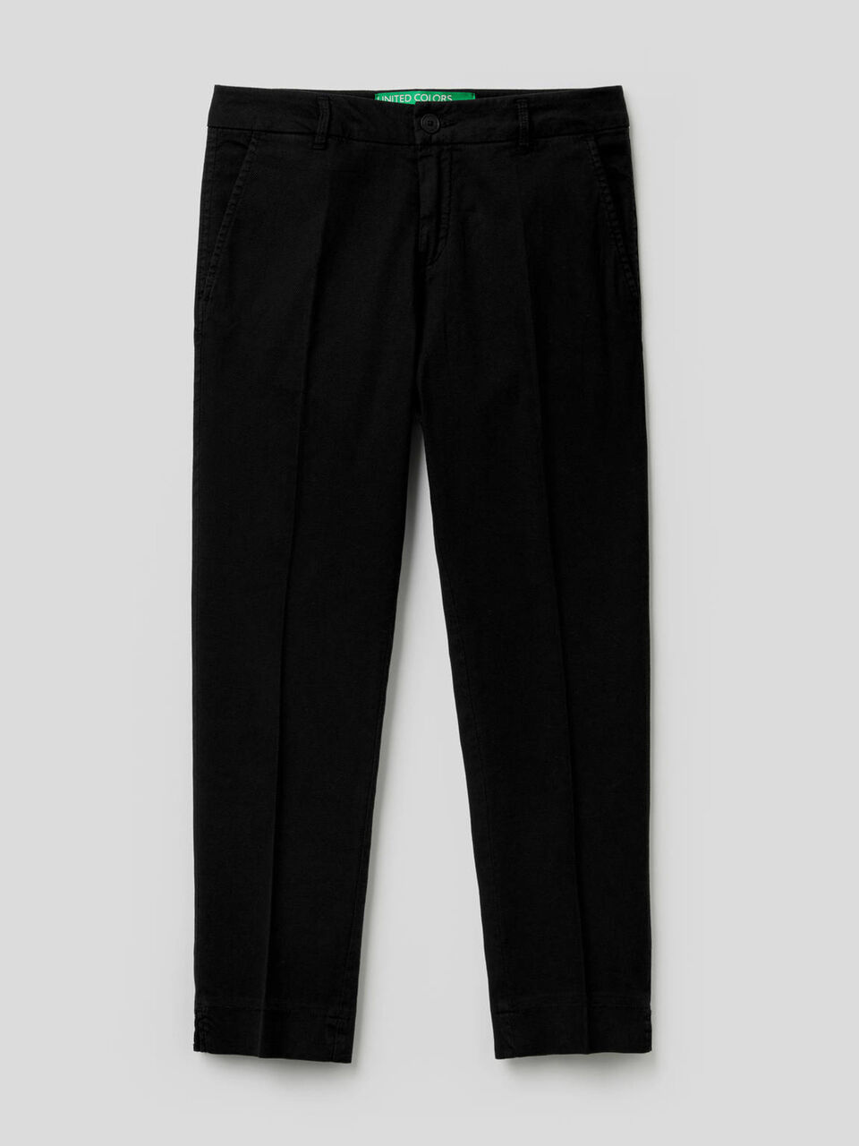 Cropped chinos in stretch cotton image number 1