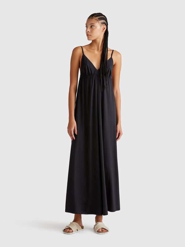 Dress in viscose and cotton blend Women