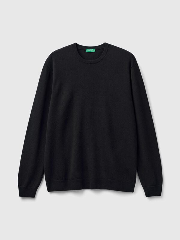 Black sweater in pure Merino wool Men