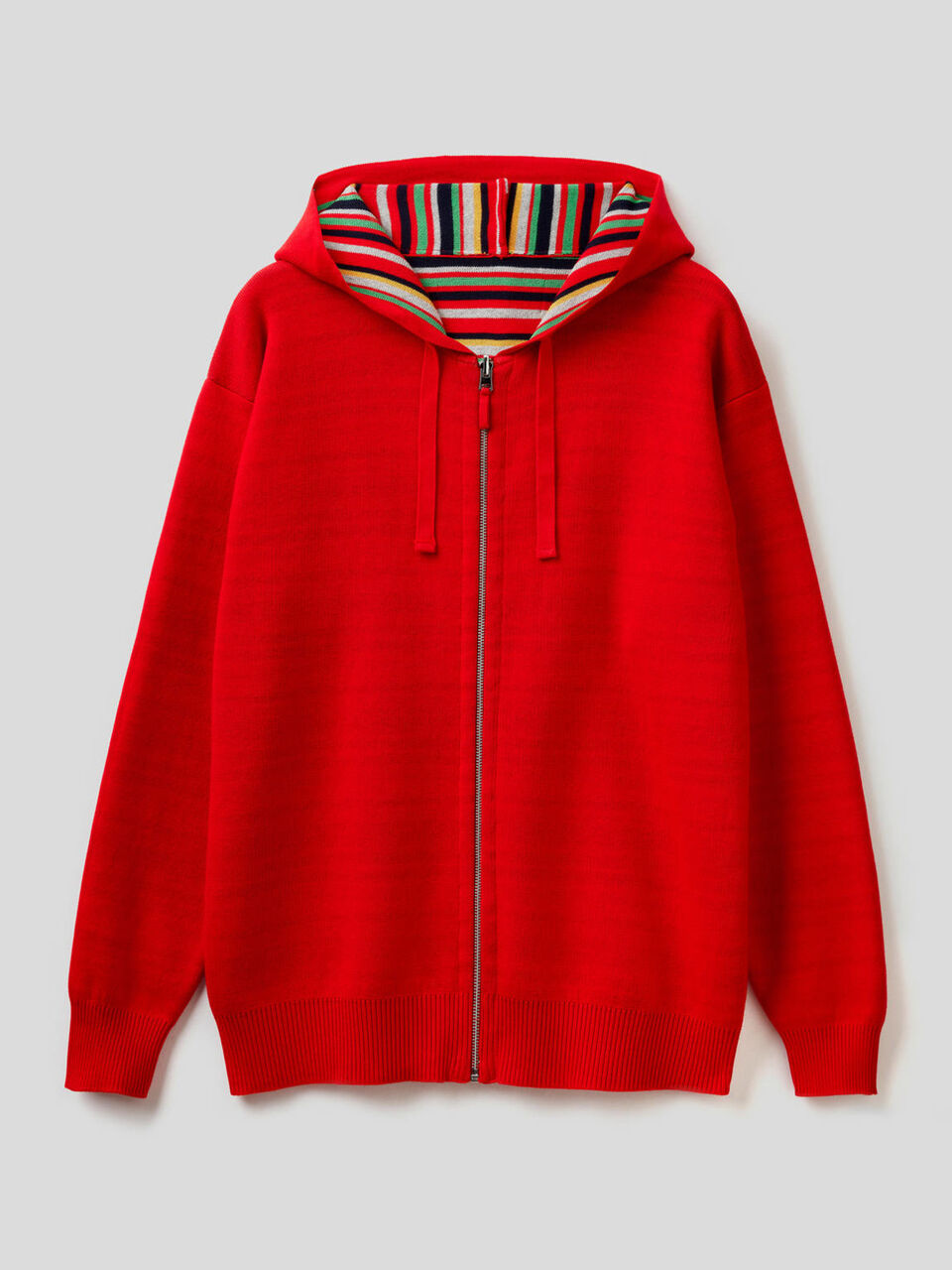 Reversible open cardigan with hood image number 1