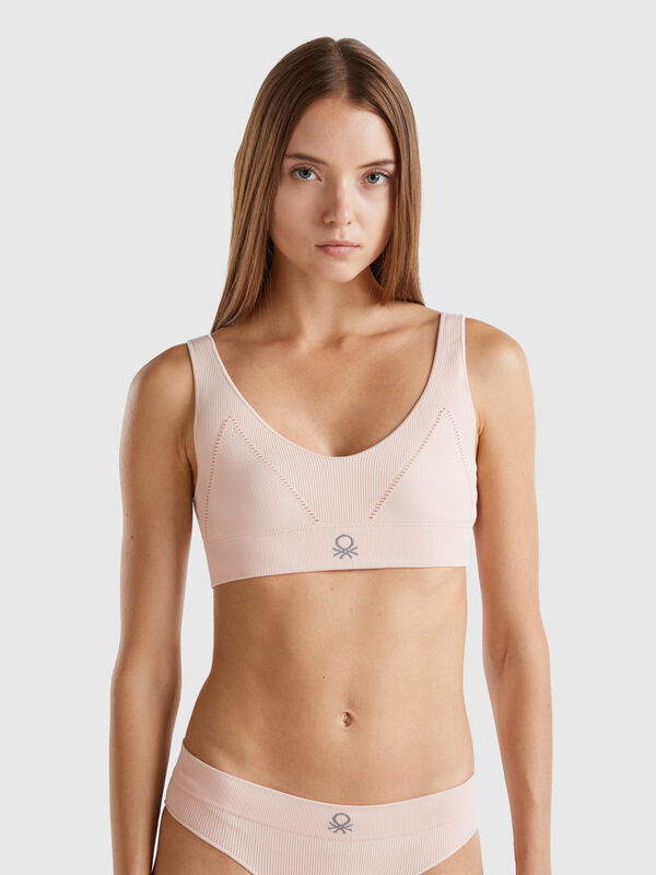 Triangle bra in recycled nylon blend Women