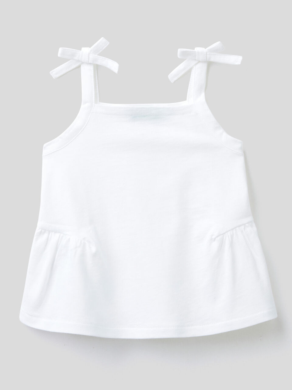 Tank top in organic cotton with bows image number 1