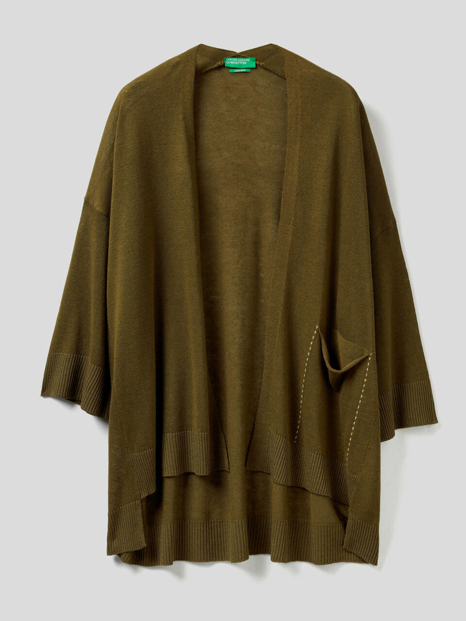 Open cardigan with 3/4 sleeve image number 1