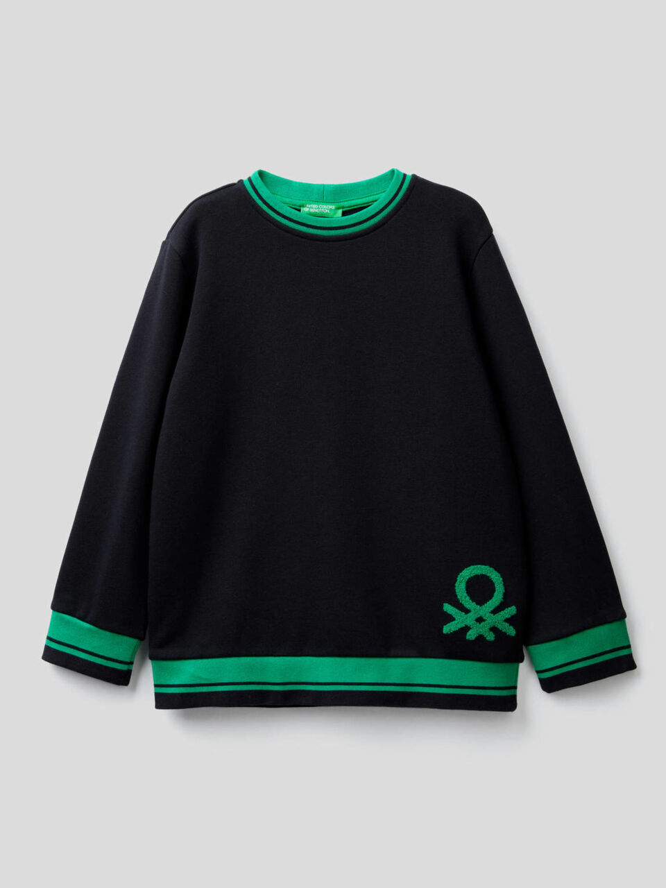 100% cotton sweatshirt with embroidery image number 1