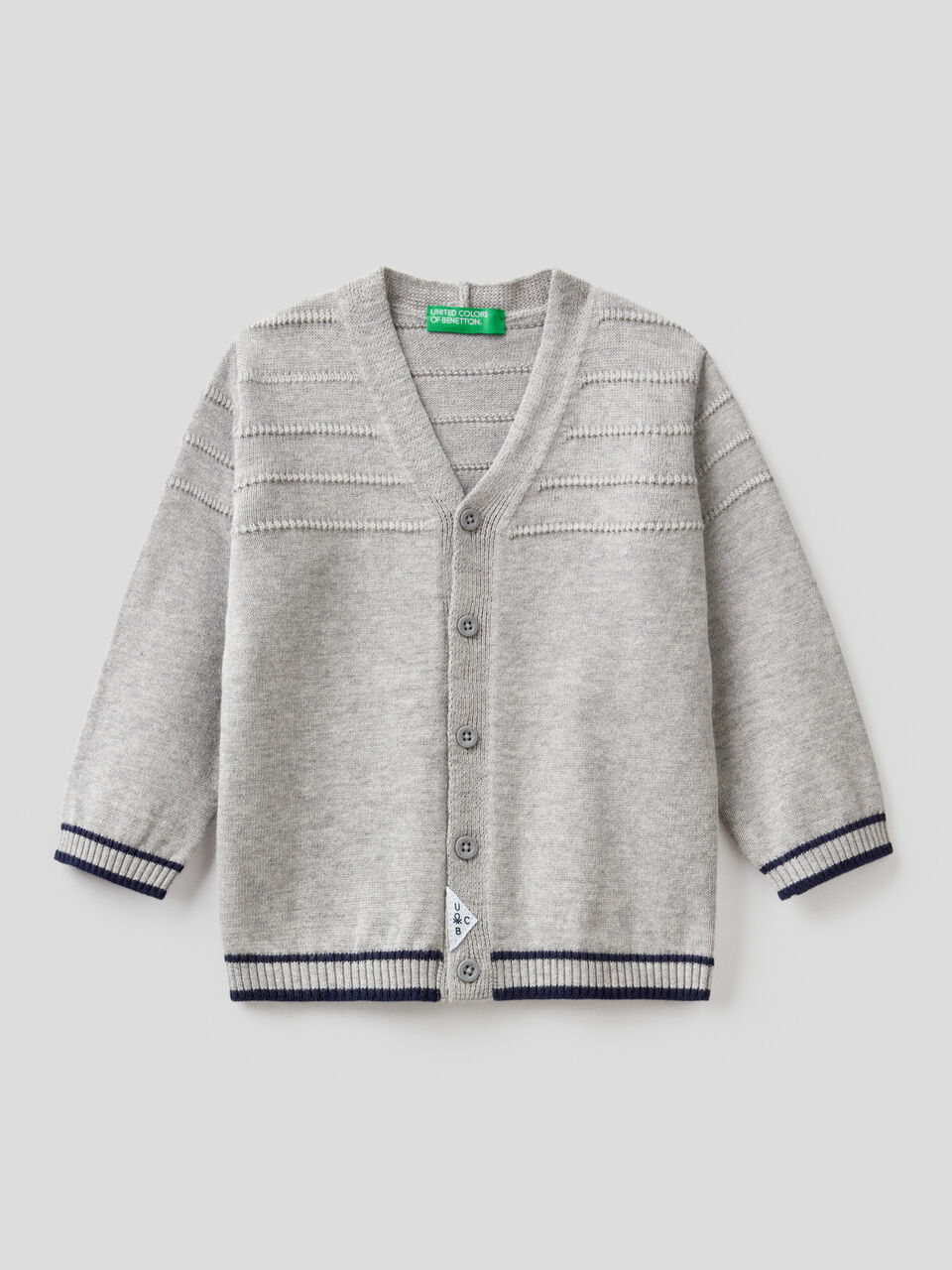 V-neck knit cardigan image number 1