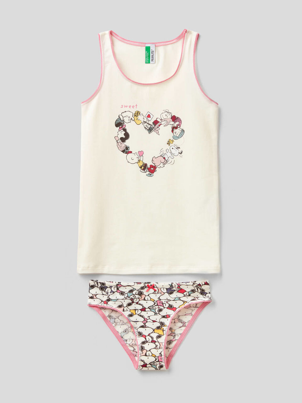 Tank top and underwear with Peanuts print image number 1